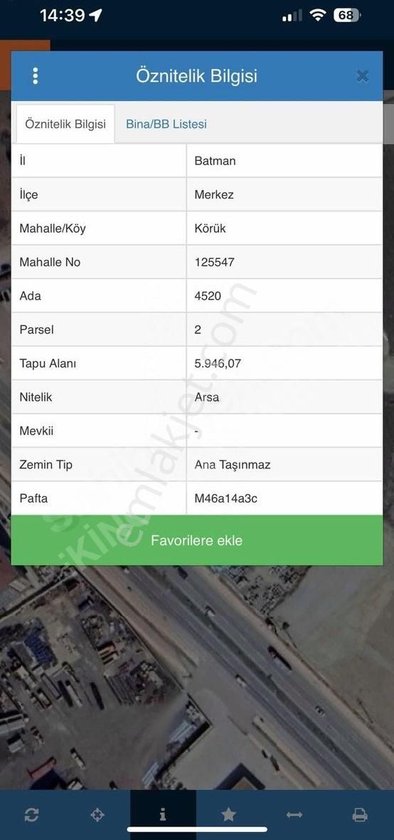 Körük Sirt Çevre Yolu Üzeri Satılık Arsa