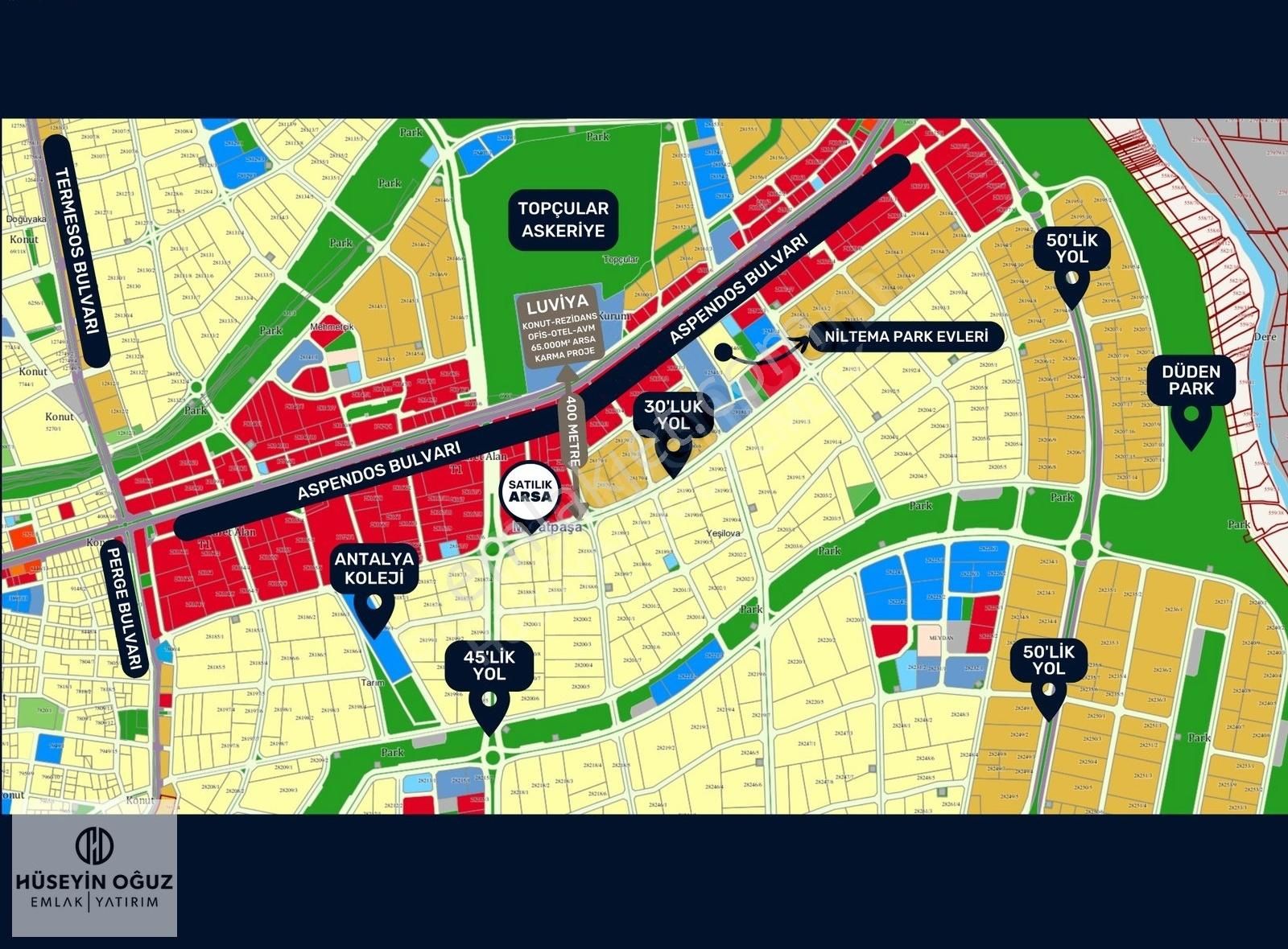 Hüseyin Oğuz'dan 30'luk Yola Cephe 156m² Konut Arsası