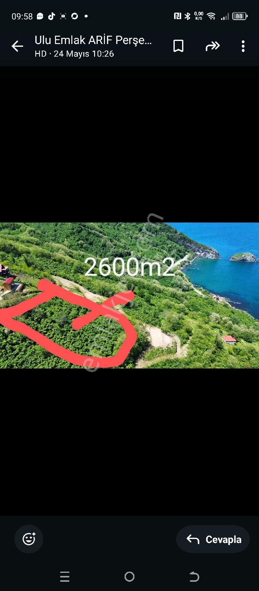 Perşembe Ramazan Mahallesinde 2600m2 İmarlı Bahçe.