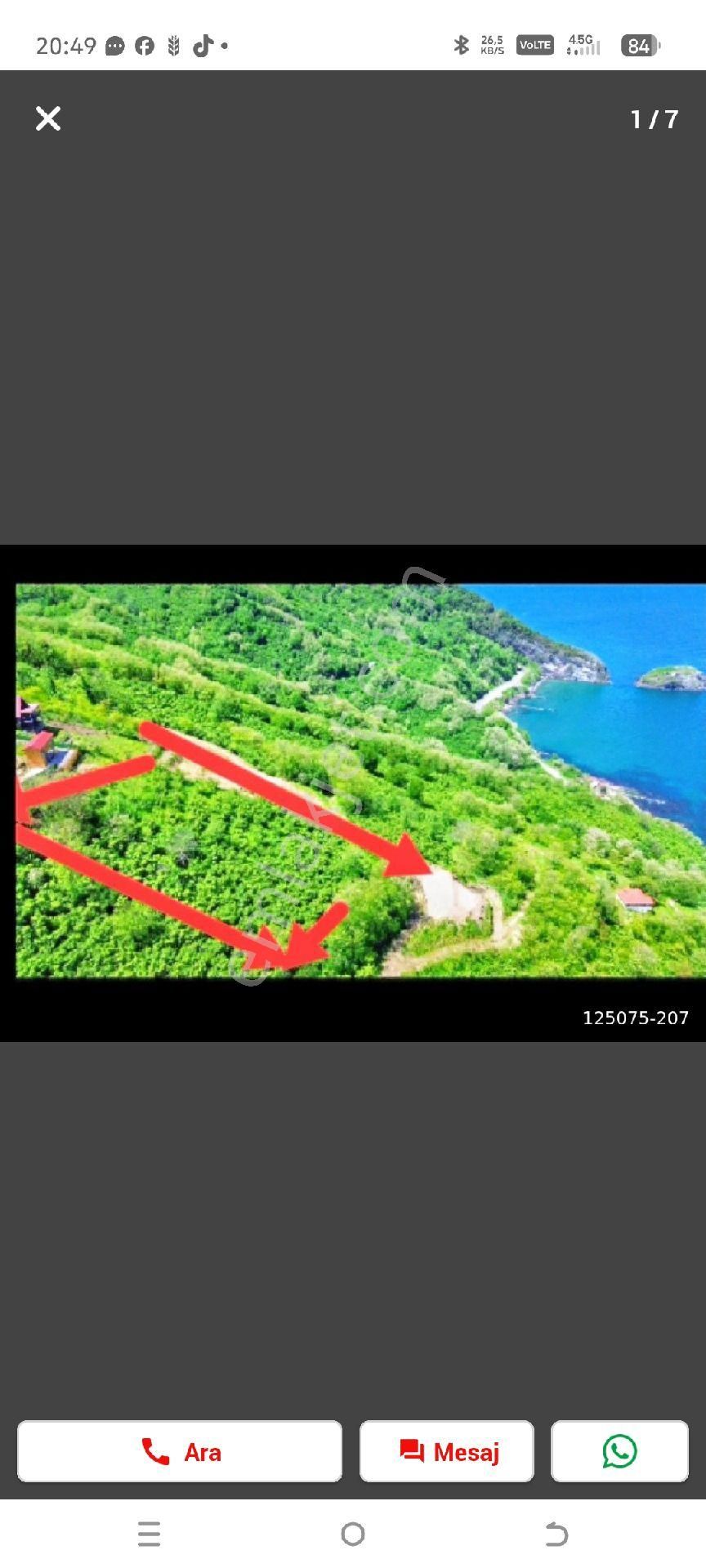 Perşembe Ramazan Mahallesinde 2600m2 İmarlı Bahçe.