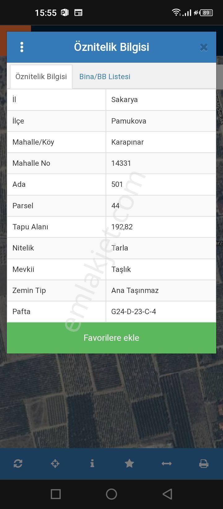 Satılık Tarla Pamukova