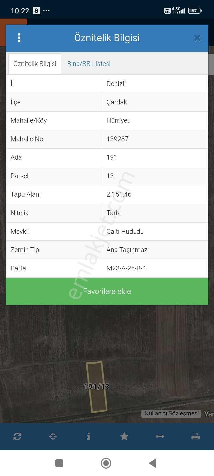 İki Ayrı Tapudan Oluşan Toplam 13.741 Metre Kare Sahibinden Satılık Tarla