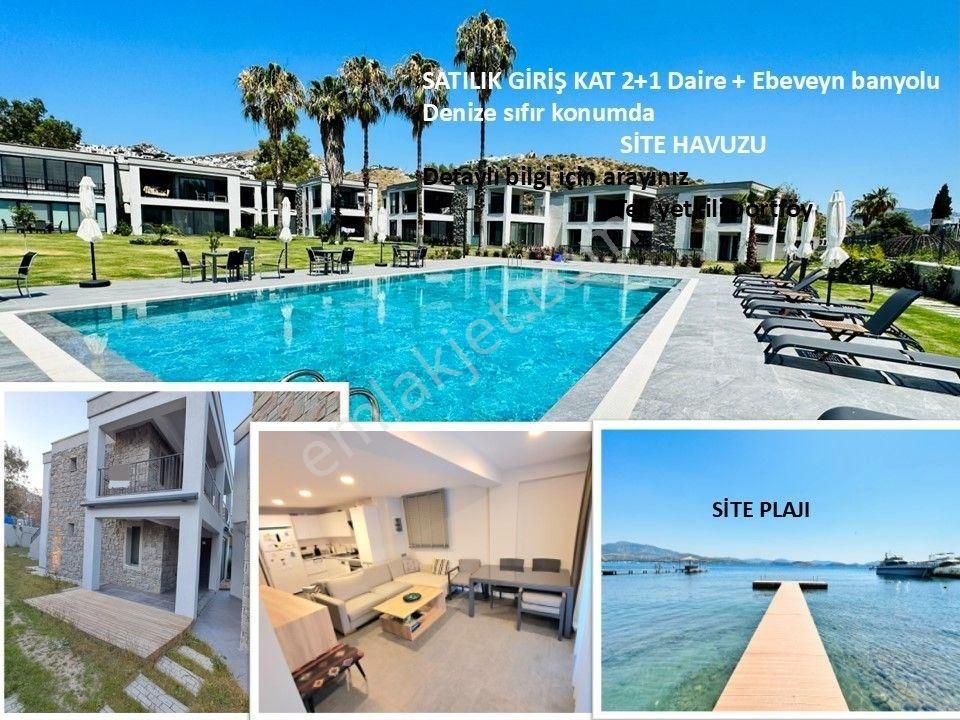 Bodrum Bağla Satılık Eşyalı 2+1 Bahçe Kat Daire Denize 50m