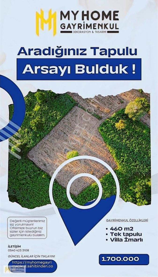 Myhome'dan Villa İmarlı Kaçmaz 460m2 Satılık Arsa