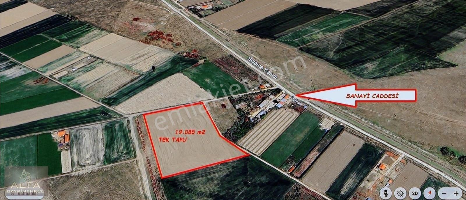 Muttalıp Emirlerde 19 Dönüm Sanayi Cd. Yanı Satılık Tarla