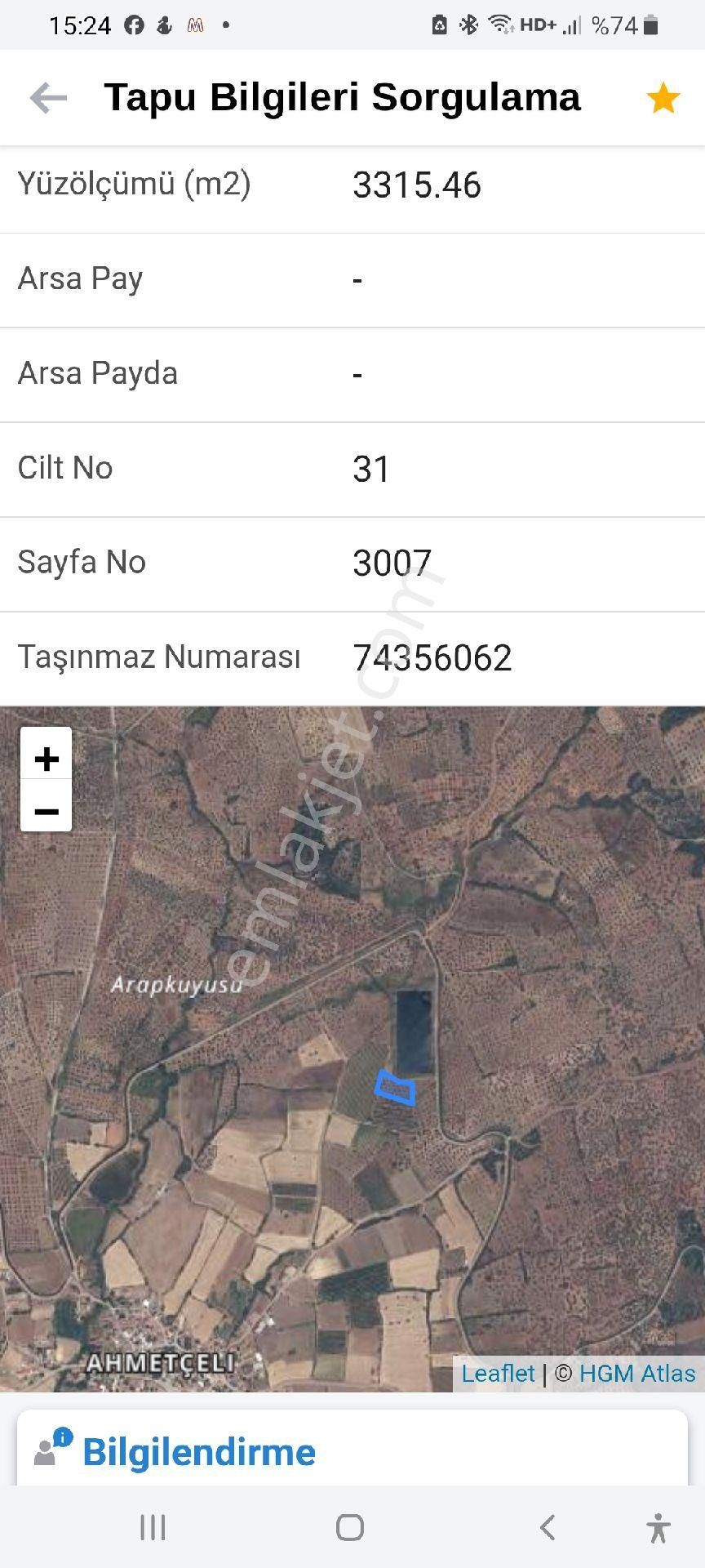 Çok Acele Satılık Zeytinlik