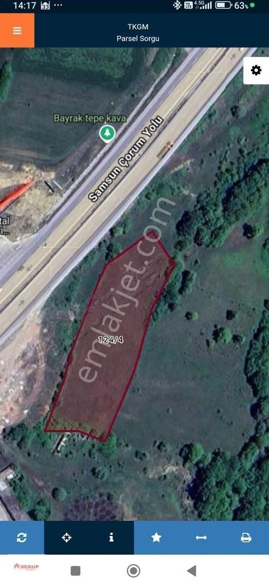 Samsun Kavak Ankara Yoluna Cephe Satılık Arazi