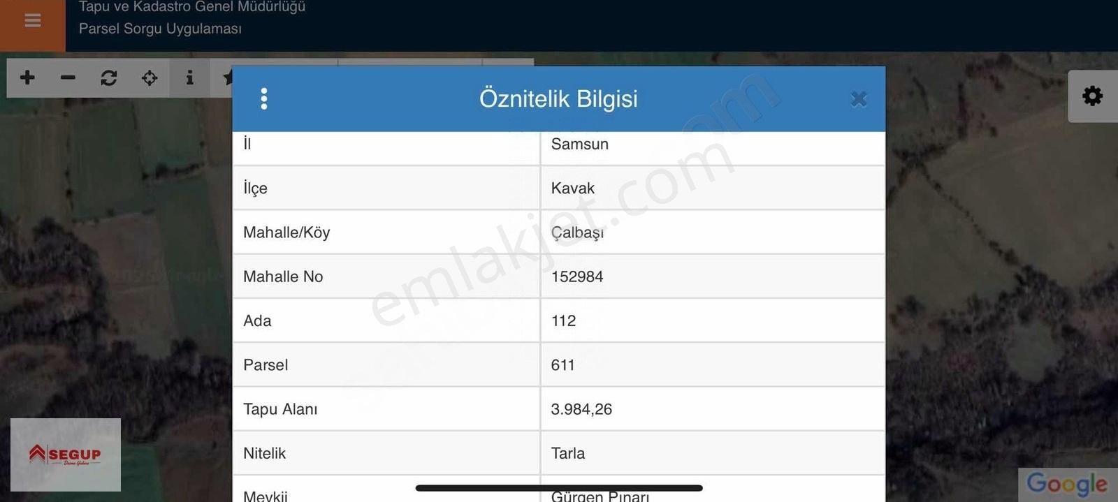 Samsun Kavak Çalbaşı ( Minoz) Satılık Yatırımlık Arazi