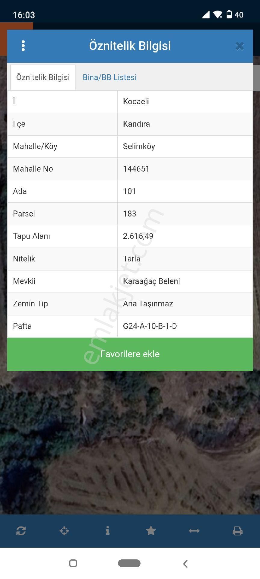Kocaeli Kandıra Selimköyde Satılık Tarla