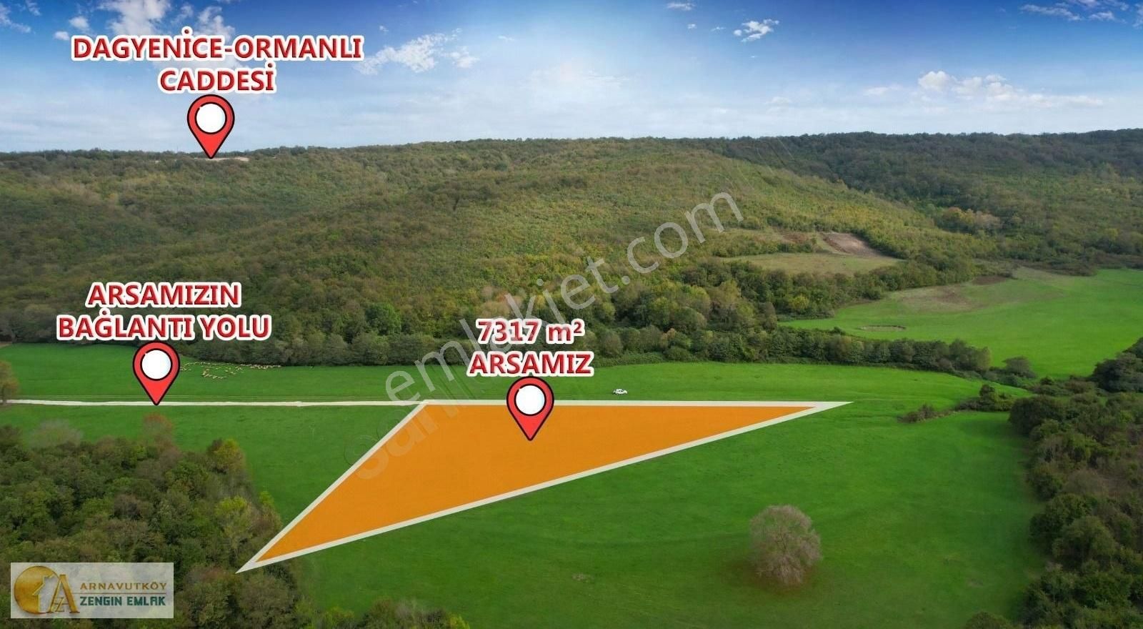 Çatalca Kalfa Köyü'nde Doğanın Kalbinde 7.317 M² Tek Tapu Arsa