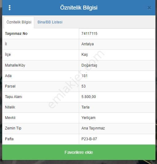 Sahibinden Kaş Doğantaş Mahallesi Tek Tapu 5800 M2 - Görsel 2