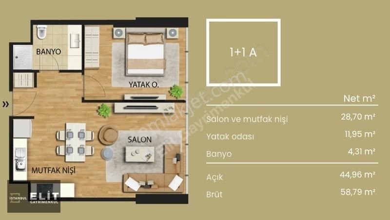 Kadıköy Fikirtepe Teknik Yapı Uplıfe Satılık 1+1 Satılık Daire