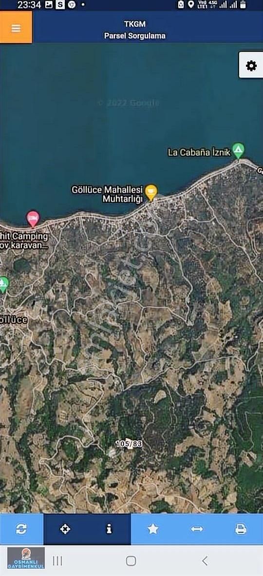 Kelepir İznik Göl Manzaralı Satılık Arazi