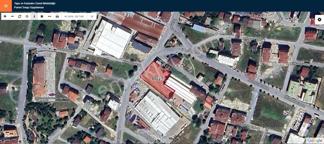 Taşoluk'ta Cadde Cepheli 2.188m2 Tek Tapu İmarlı Arsa... - Görsel 2