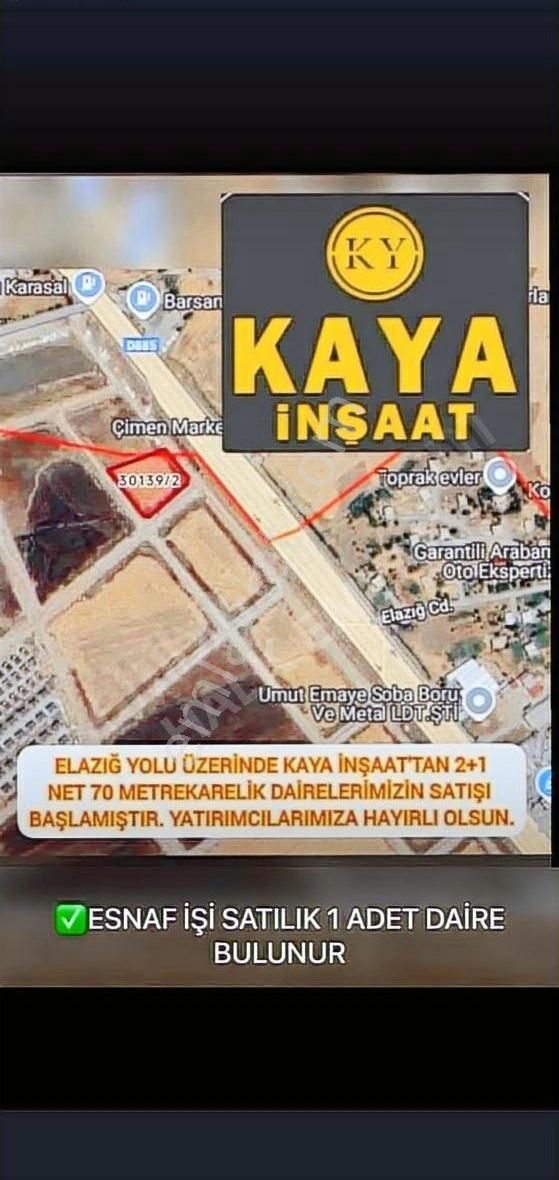 Elazığ Yolu Üzeri Kayalarda Arsa Payından Satılık Daire