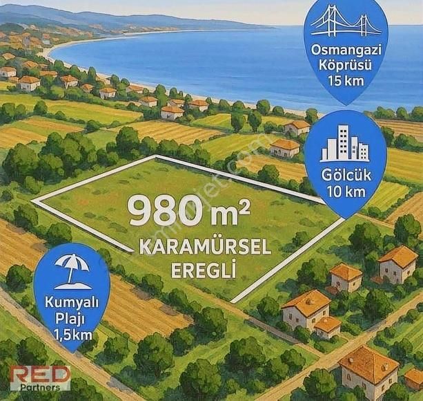 Kocaeli Karamürsel Ereğli'de Denize 3.parsel 981 M2 İmarlı Arsa