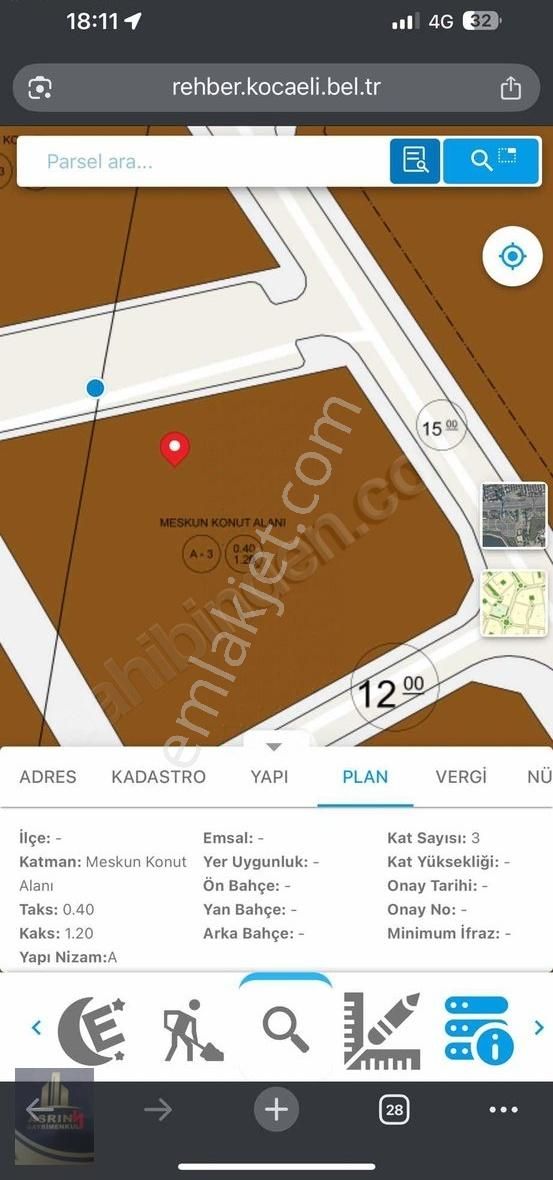Kartepe Fatih Sultan Mehmet 336 M2 Satılık Arsa