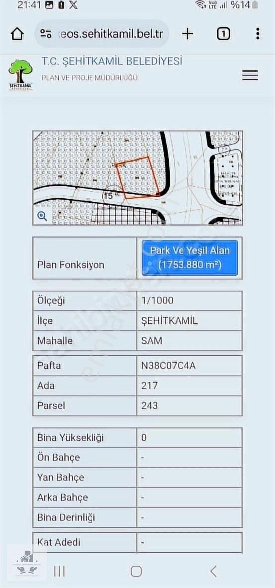 Anadolumdan Samda İmarlı Yeşilalan Arsa