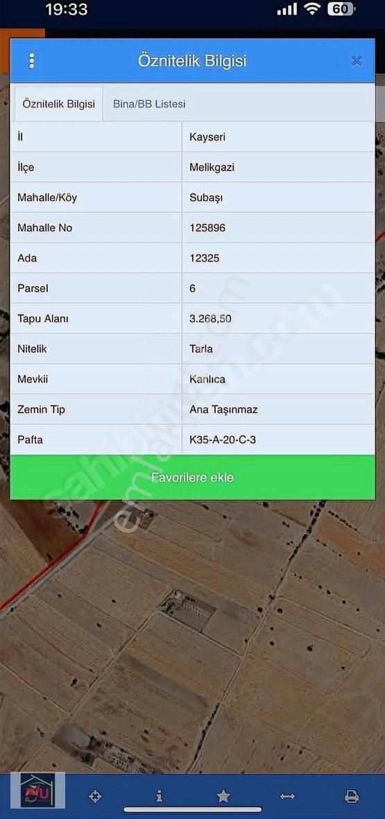 Subaşında 3260 M2 Ana Yola Sıfır Yatırımlık Tarla