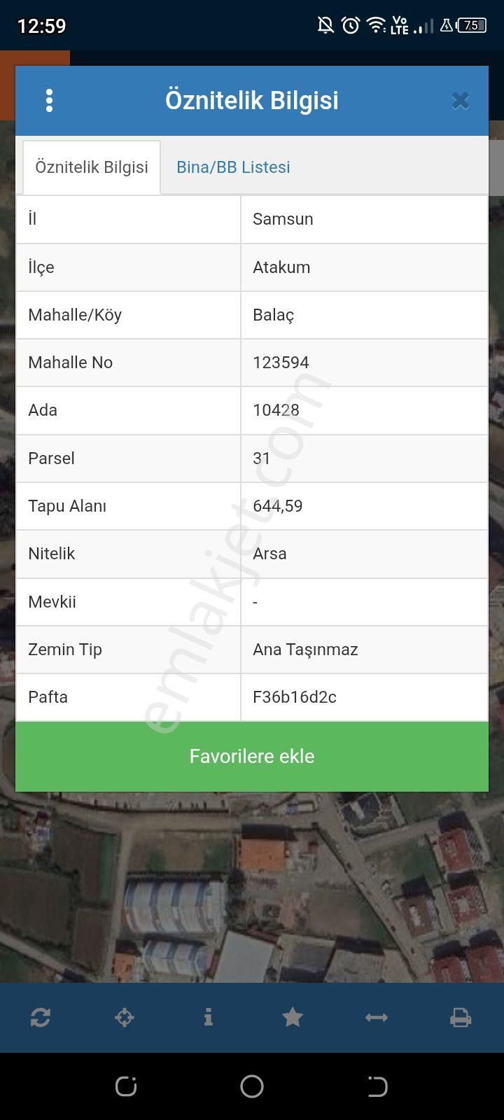 Rekoor Emlaktan Atakum/balaçta 644 M² %45 Oran Kat Karşılığı Arsa