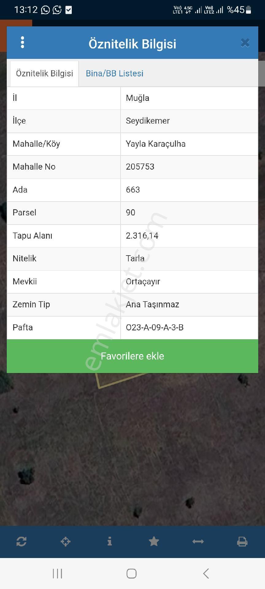 Yayla Karaçulha Ortaçayır Mevkiinde Satılık Tek Tapulu 2.316 M2 Parsel