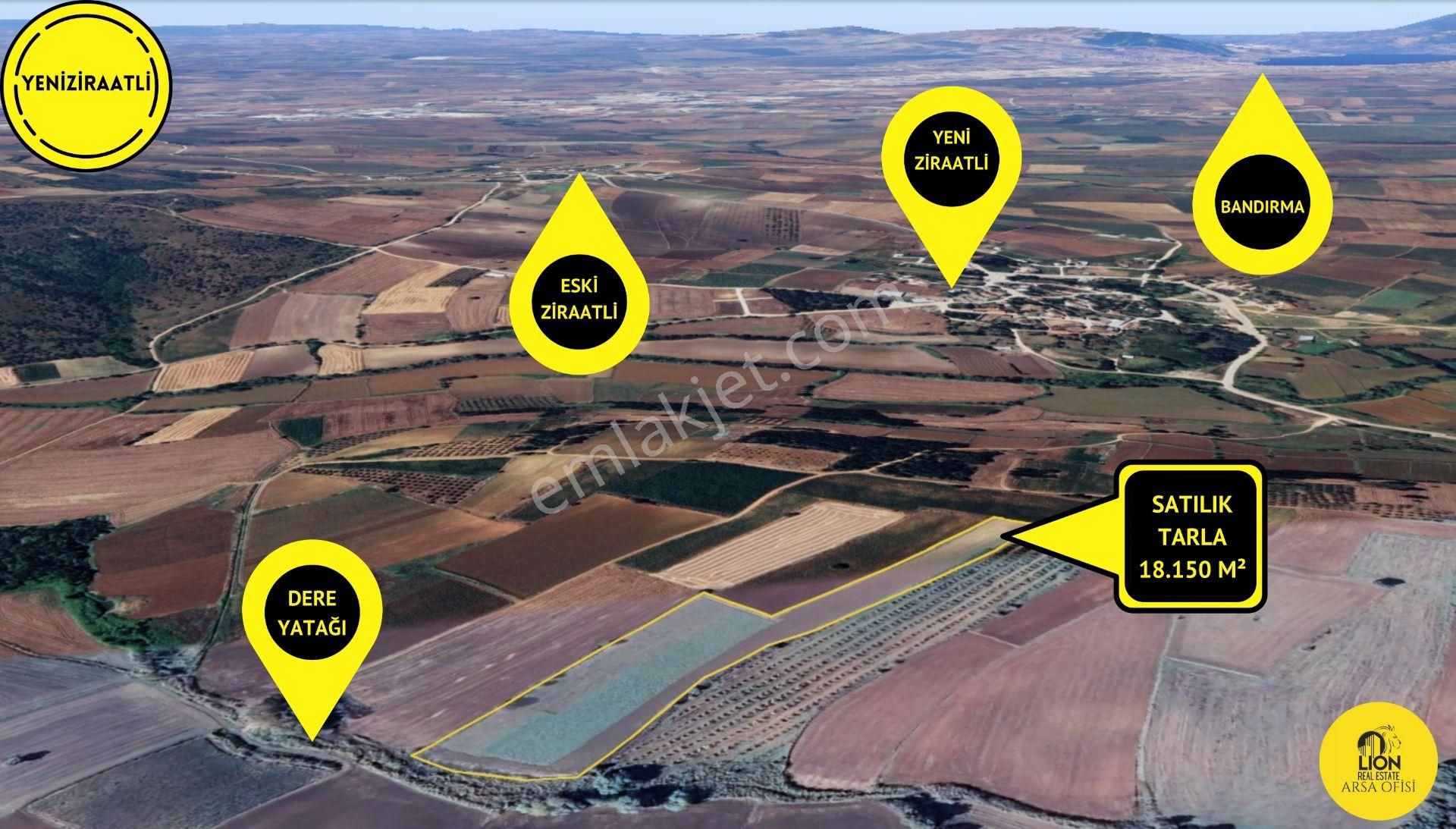 Bandırma Yeniziraatli Mahallesinde 18.150 M² Satılık Arazi