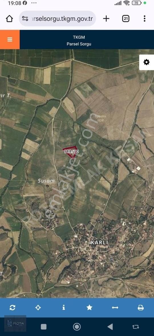 Keşan Karlı Köy'de Köye Yakın Satılık Tarla