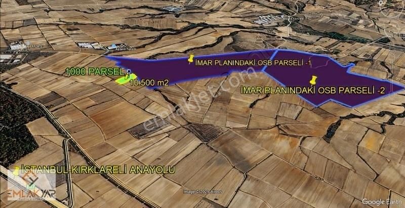 Kavaklı'da Osb İmar Bölgesinde 10.500 M2 Satılık Fırsat Tarla