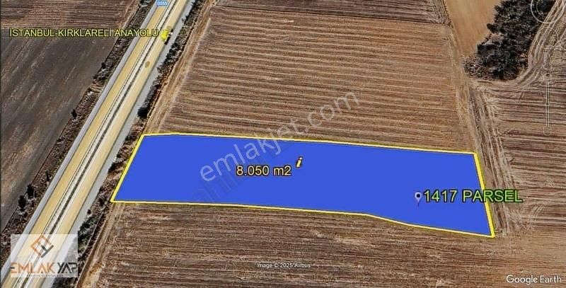 Kırklareli Kavaklı'da Anayola Cephe 8.050 M2 Yatırım Fırsatı