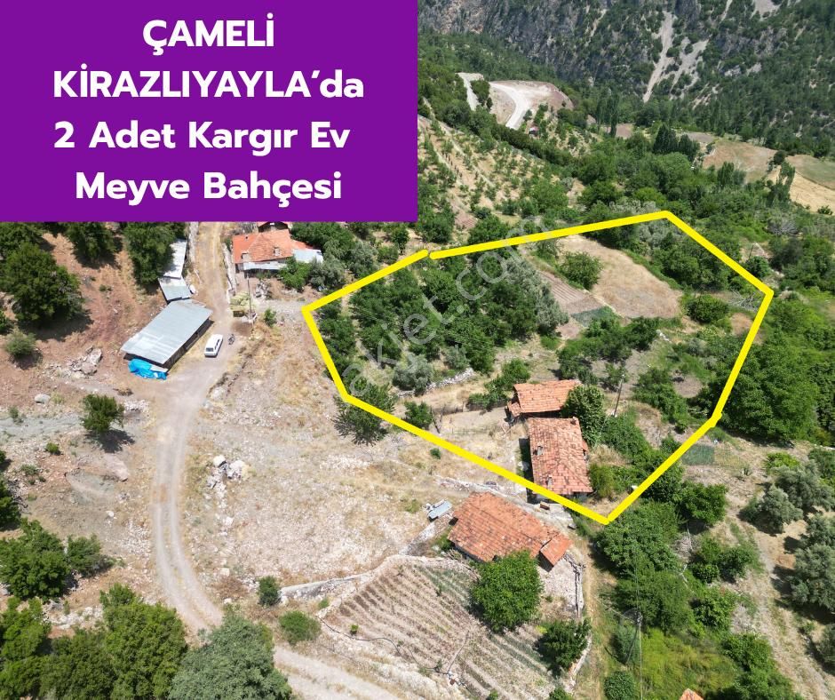 🦋çameli Kirazlıyayla'da 6.065 M² 2 Adet Kagir Ev Ve Tarlamız Satılıktır.🦋