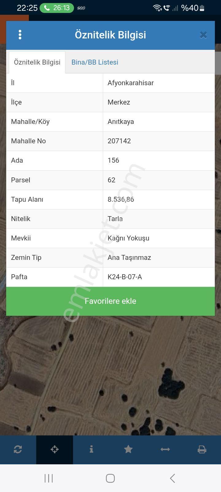Afyon Merkez Anıtkaya Kasabasında Satılık Üç Adet Tarla