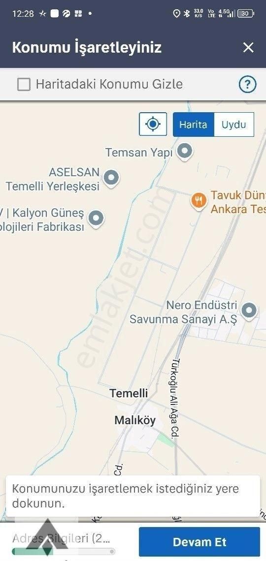 My Ekipdenankara Sincan Temelli Gazi De İmarlı İfrazlı Yerleşime Yakın Resmi Yola Cemüstakil Arsa - Görsel 19