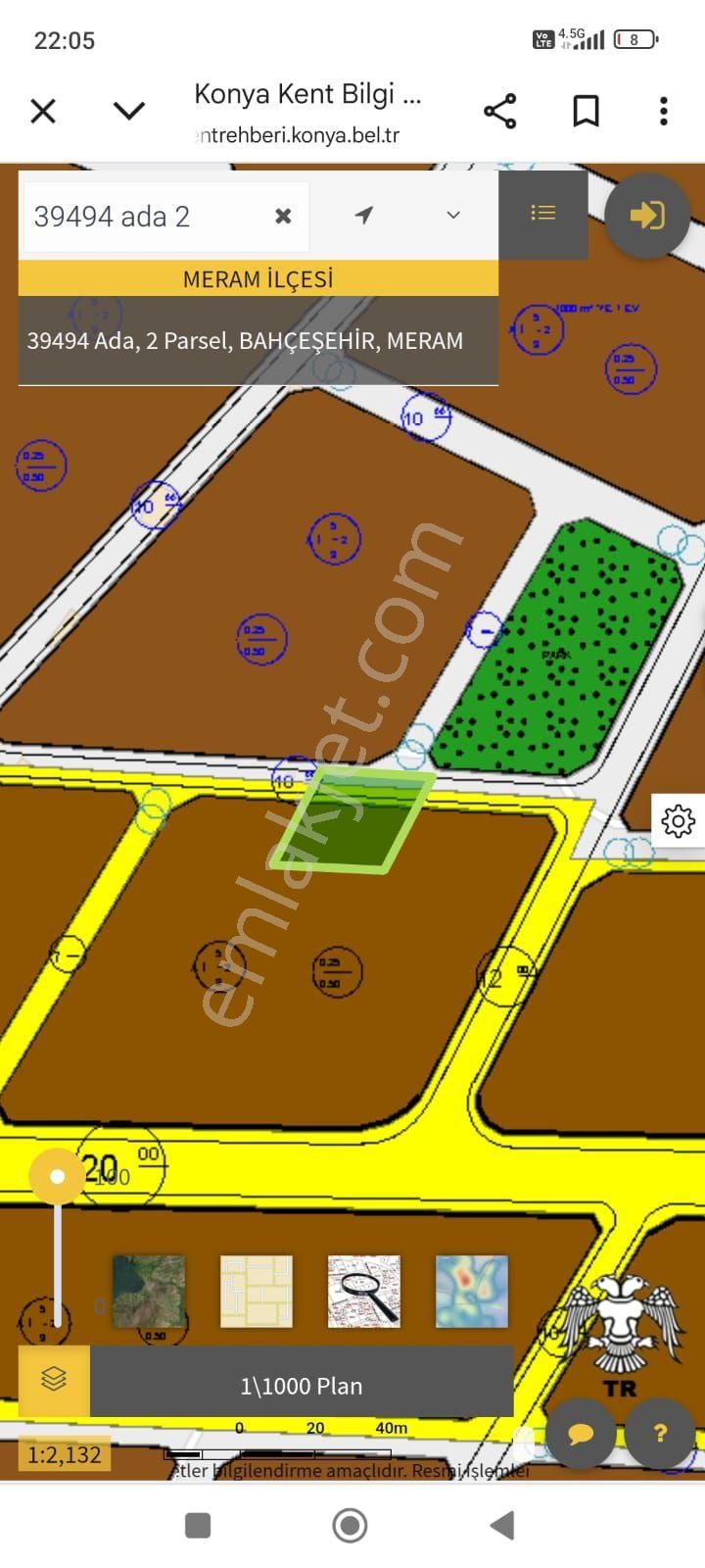 Meram Bahçe Şehir Mhs Sinde İmarlı Arsa - Görsel 3