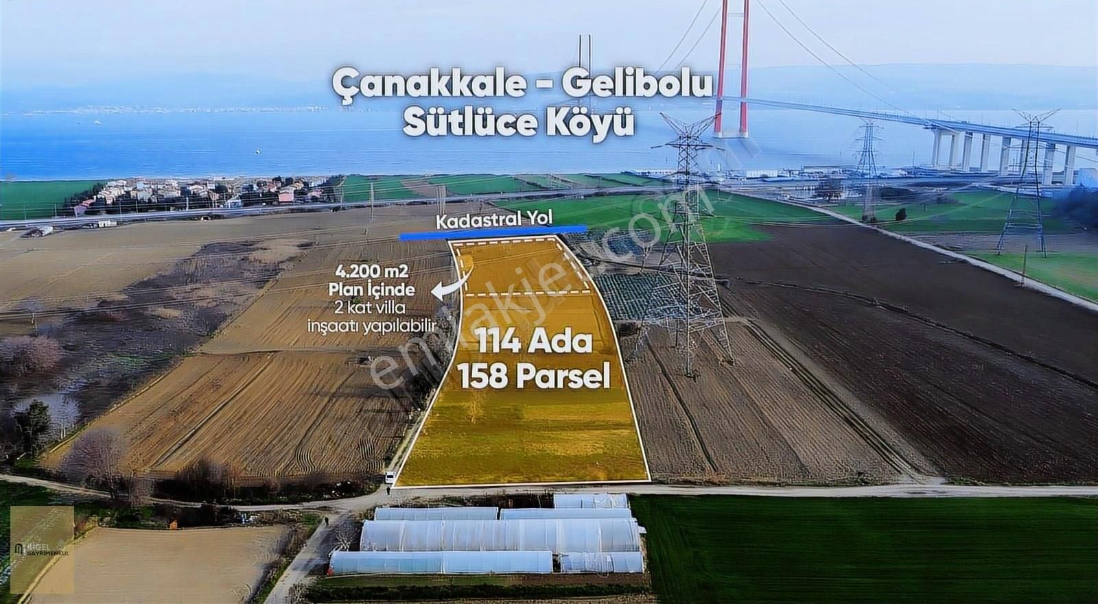 Sütlüce Satılık Full Manzaralı Arsa Ve Tarla