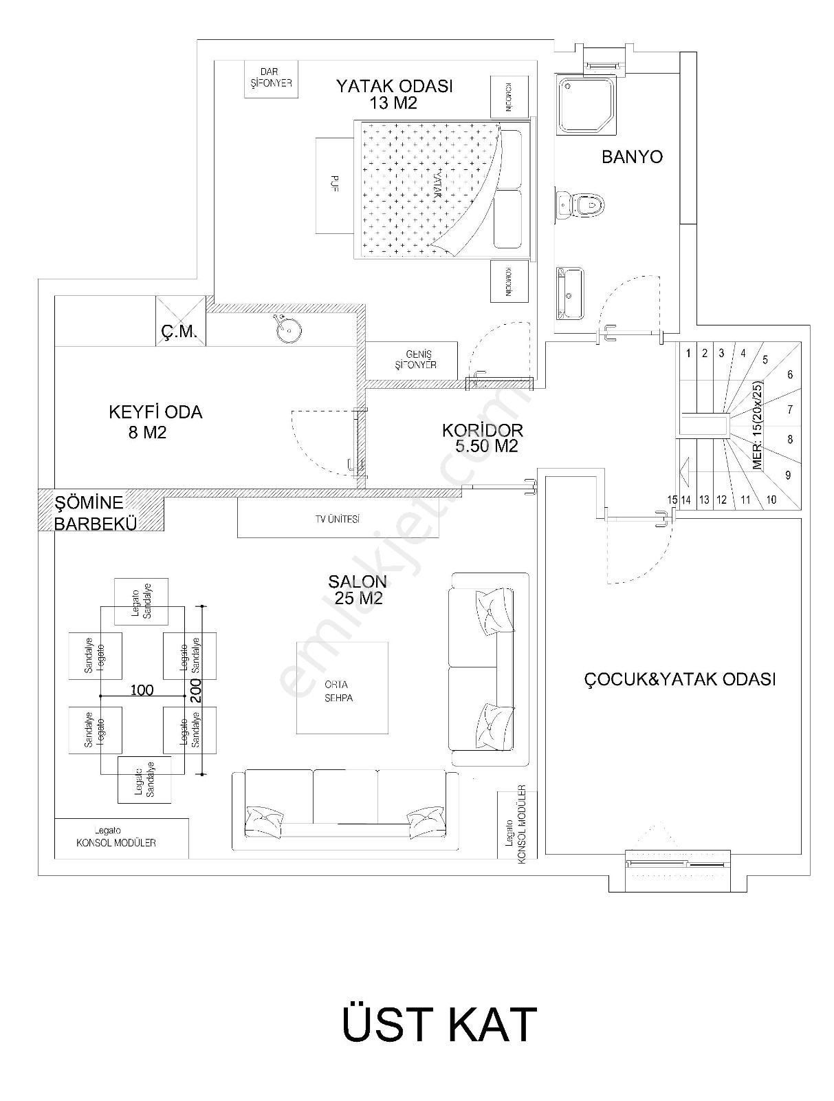 Acil Antalya Termessos Bulvarı Yakını İçi Yapılı Masrafsız 6+1 Dubleks - Görsel 22