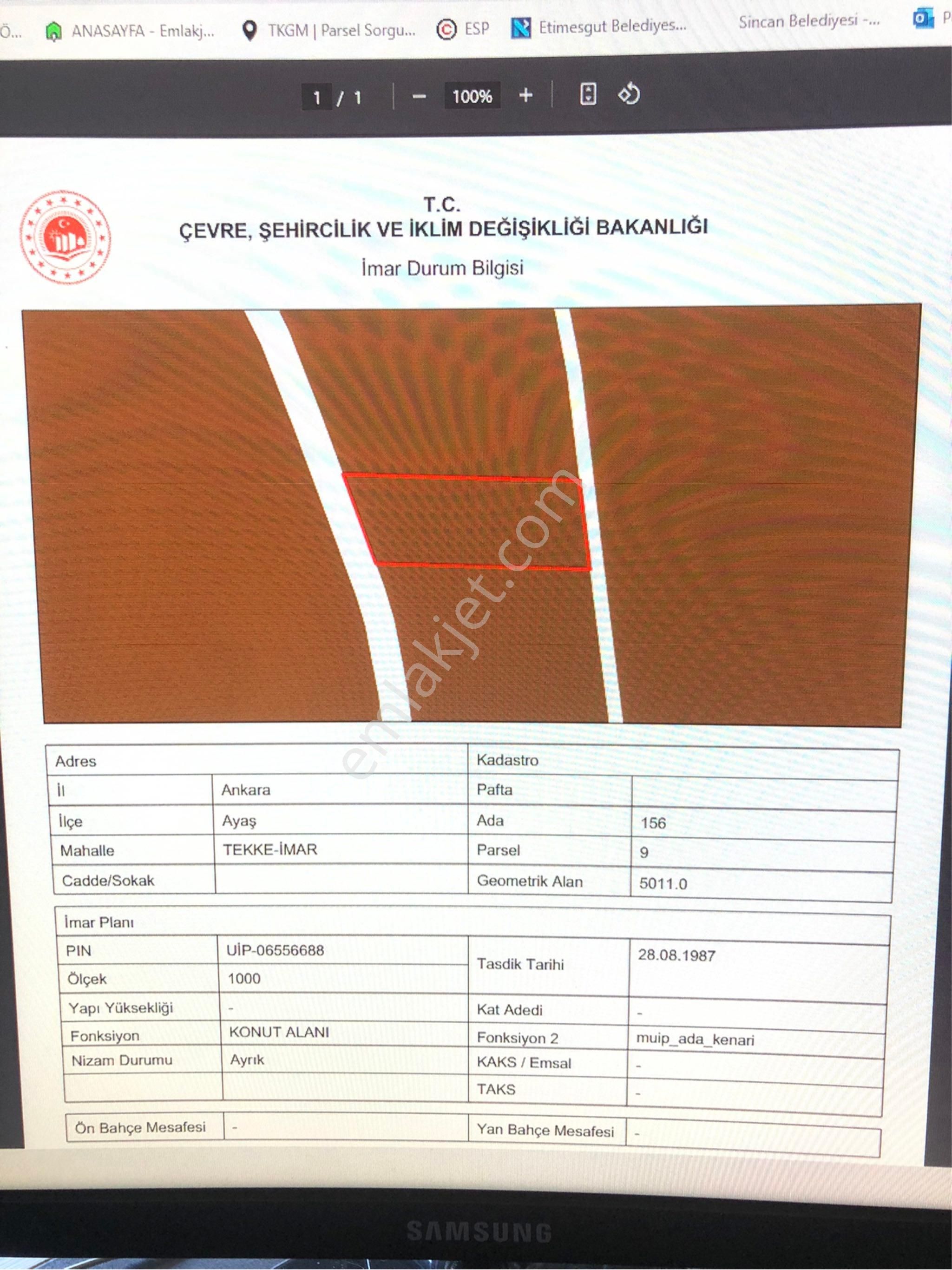 Ayaş Tekke-imar 5 Dönüm Tek Tapu - Görsel 5