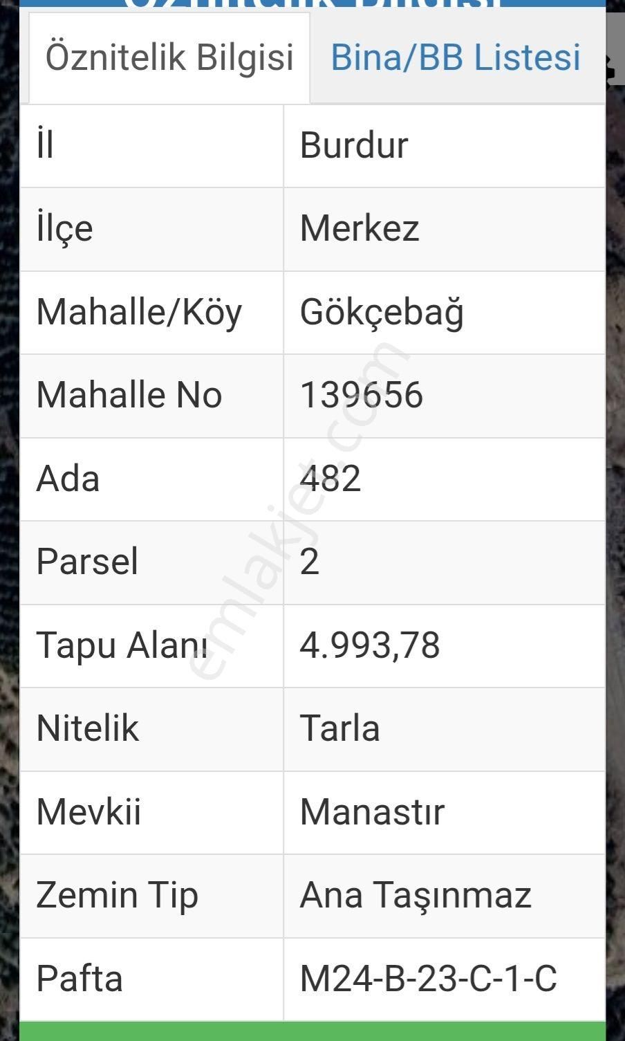 Burdur Gökçebağ Da Satılık Kelepir 4993 M2 Arazi - Görsel 2