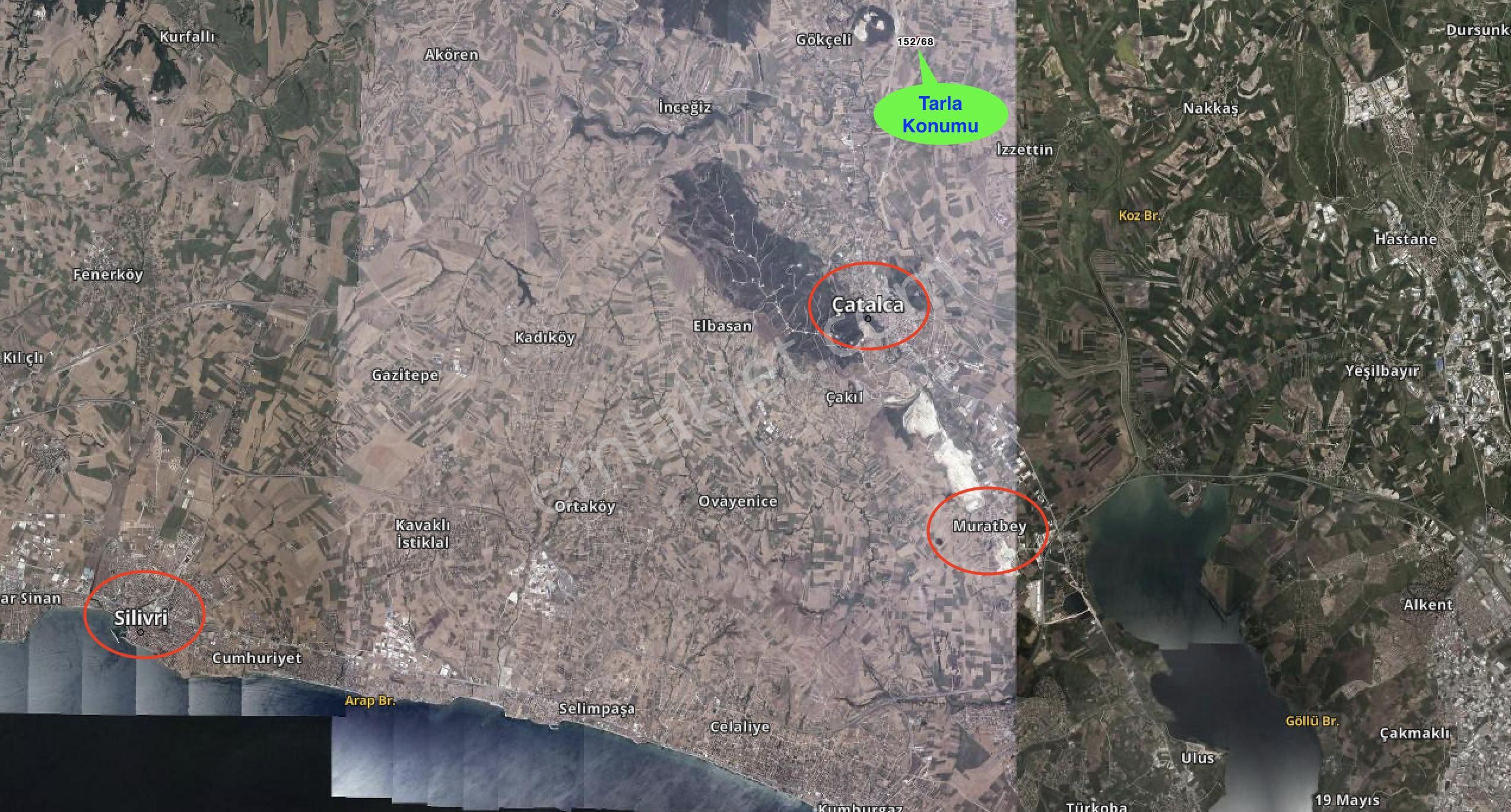 Çatalca Subaşı Mahallesinde Satılık Tarla 25.565,86m2