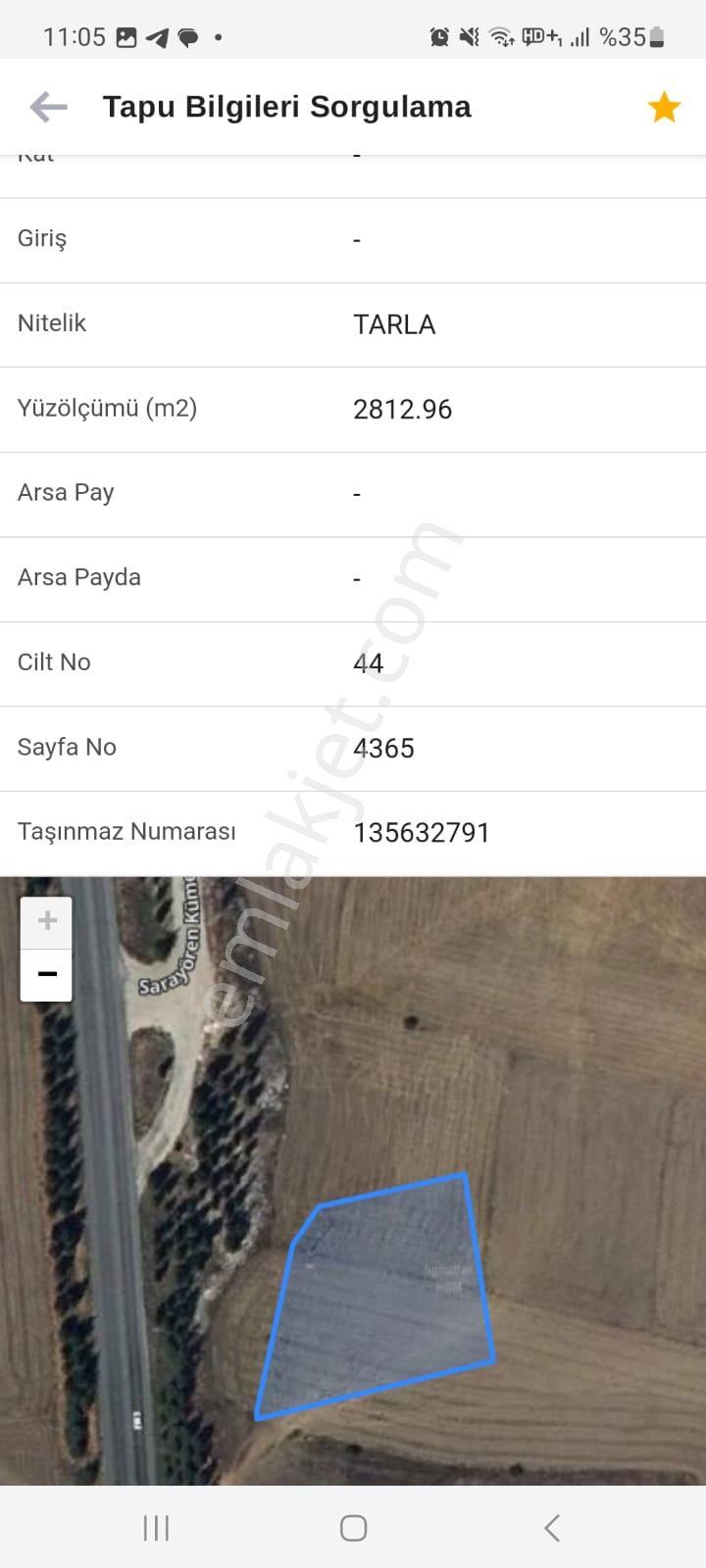 Seyitgazi Sarayörende Yola Sıfır Satılık Tarla - Görsel 4