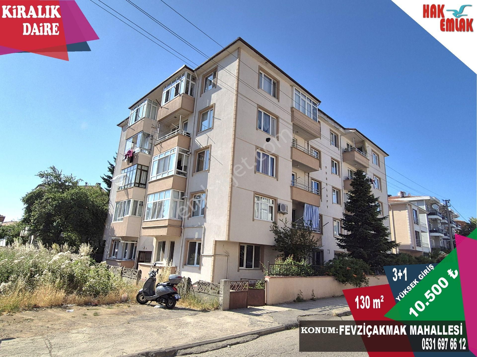 Hak Emlak'tan Fevziçakmak Mah. Merkezi Konumda Kiralık 3+1 Daire