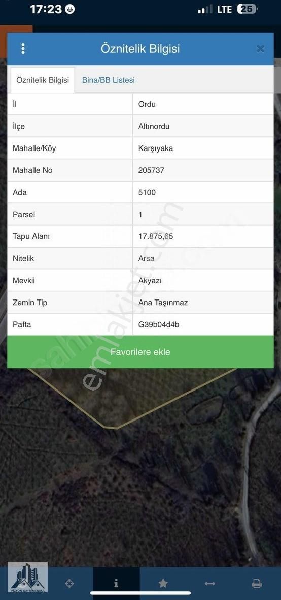 Vızyon'dan Satılık 1.50 Emsallı Arsa