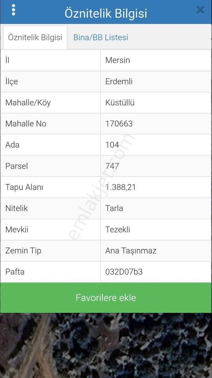Thor'dan Satılık Erdemli Küstüllü Yaylası 1388 M2 Arsa - Görsel 3