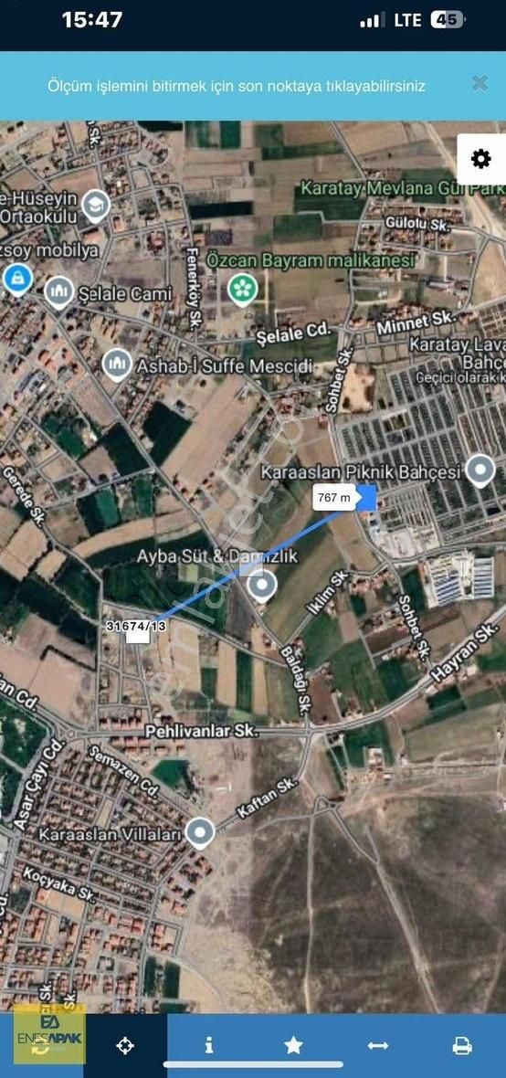 Karaaslan Olimpiyat Parkı Yakını Projesi Çizilmiş Hazır Arsa