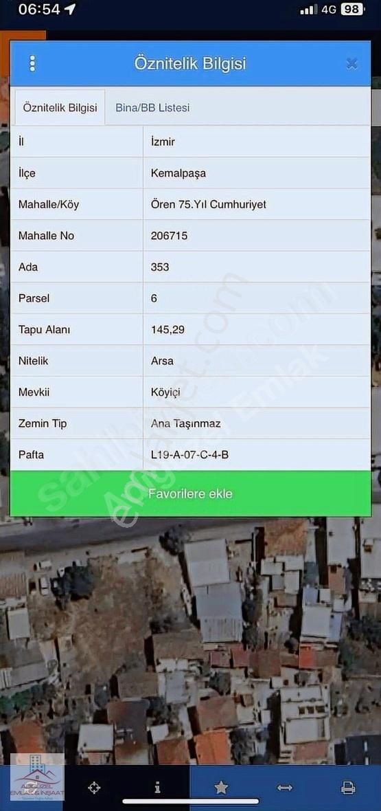 Kemalpaşa Ören'de Satılık Konut+ticari Arsa