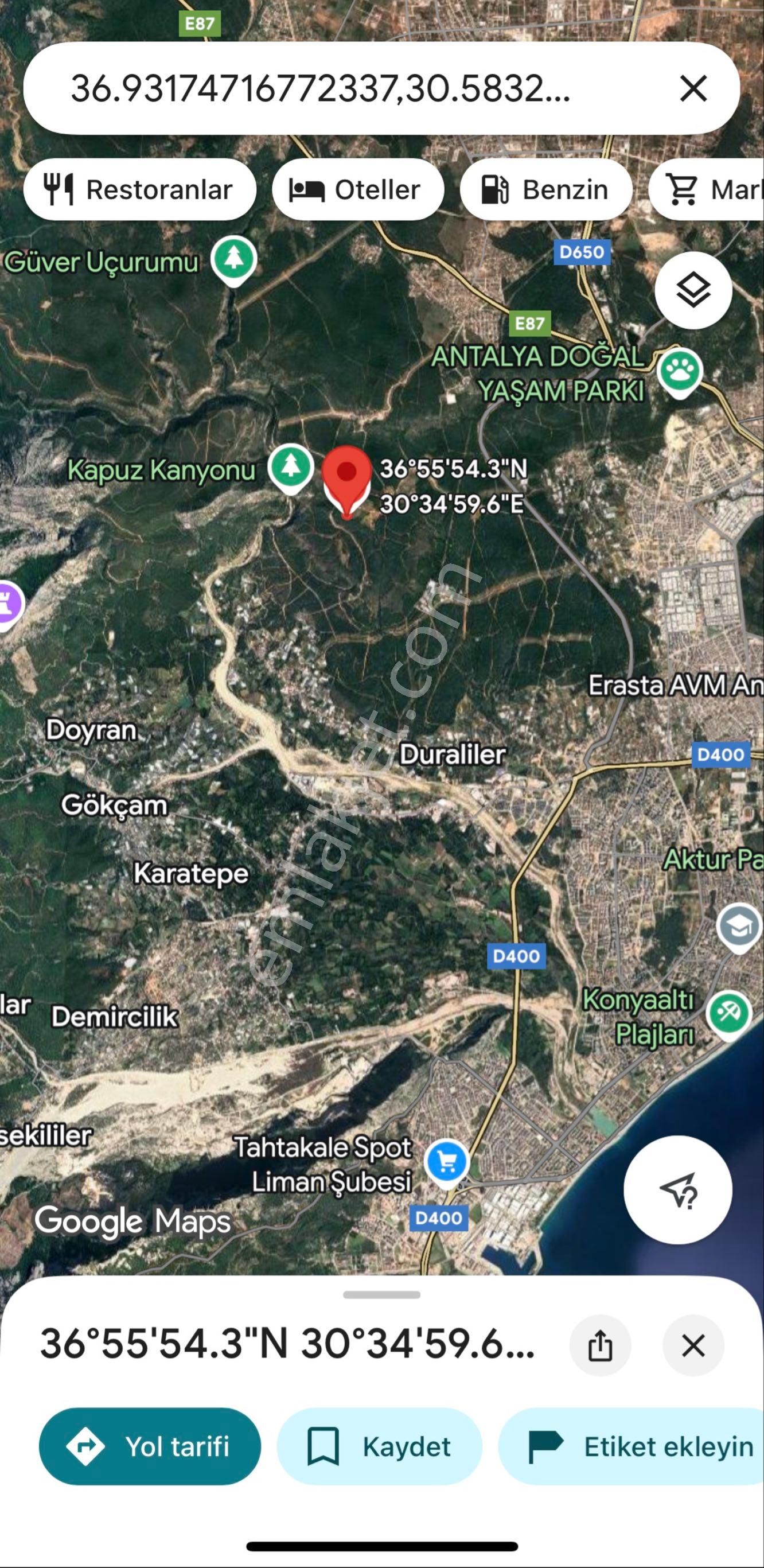 Konyaaltı Aşağıkaraman’da 677 M2 Tek Tapu Arsa