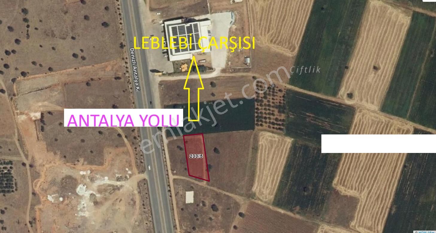Lobby Fortisten Acıpayam Yassıhöyük'te 1325 M2 Satılık Tarla