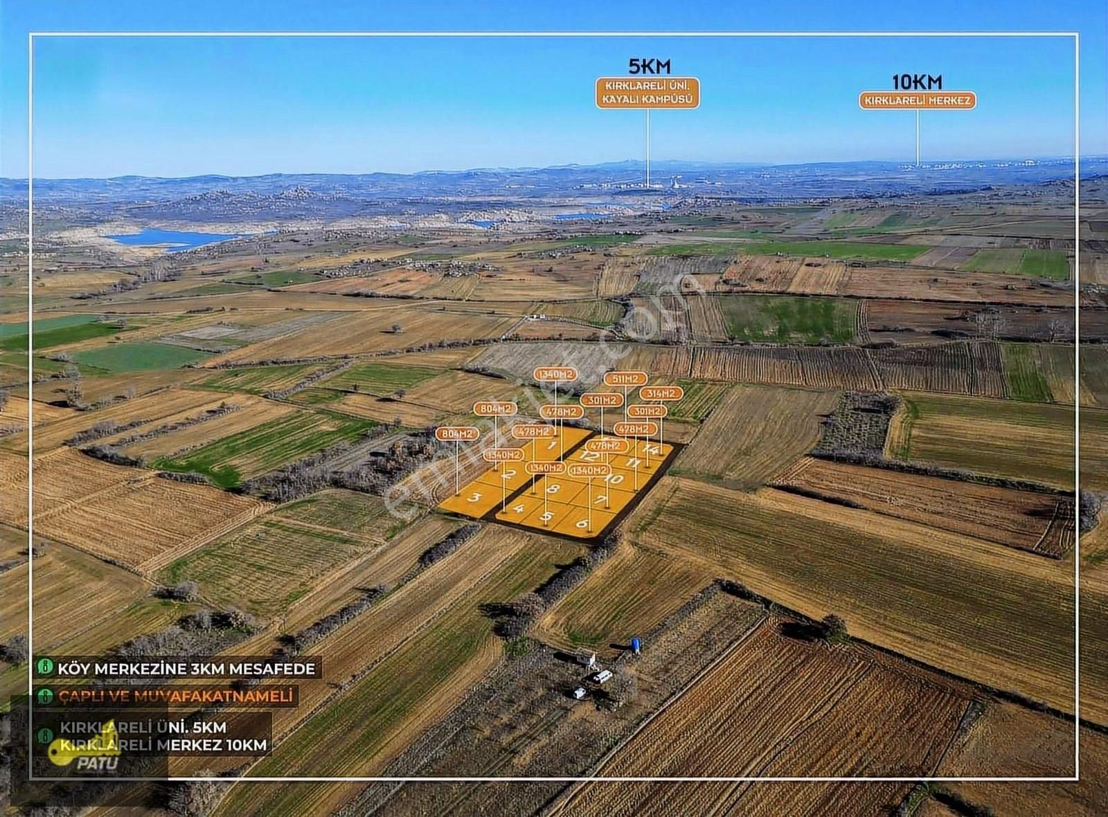 Patu Emlak'tan Kırklareli Merkez Kayalı Köyünde 315 M² Arsa