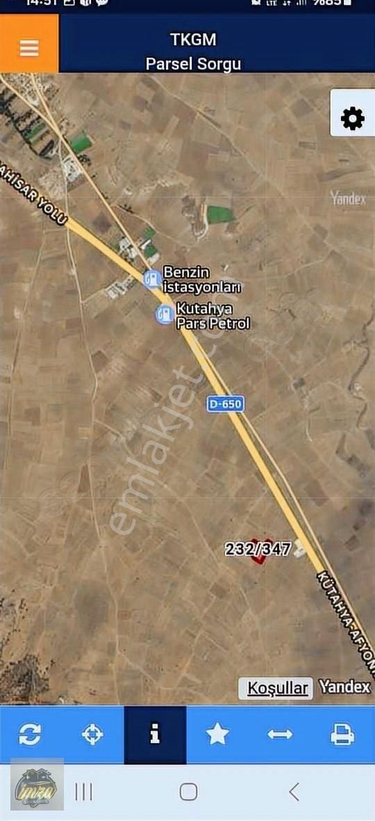 Afyon İmza Emlaktan Afyona 15 Km Tarla