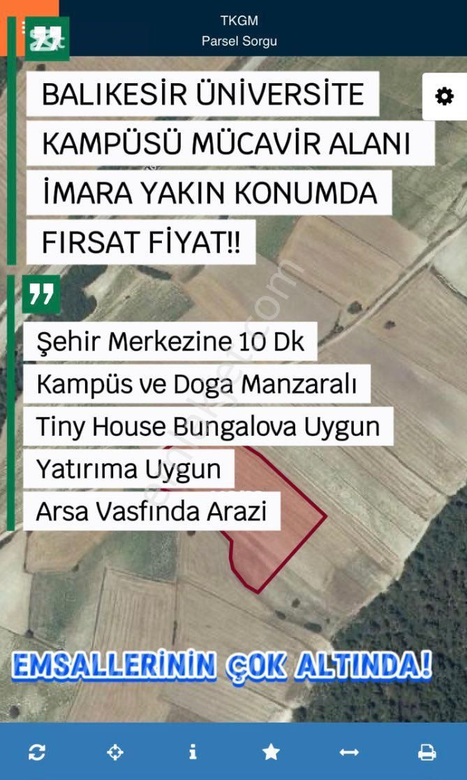 Balıkesir Üniversitesine Komşu Çağış’ta Mükemmel Lokasyon Harika Fırsat!!
