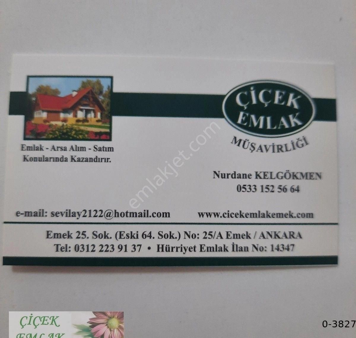 Çiçek'ten Emek'te Katta Eşyalı Kiralık 2+1 Daire